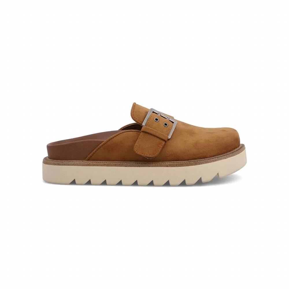 NEW MIA women's zamira suede mules in chestnut